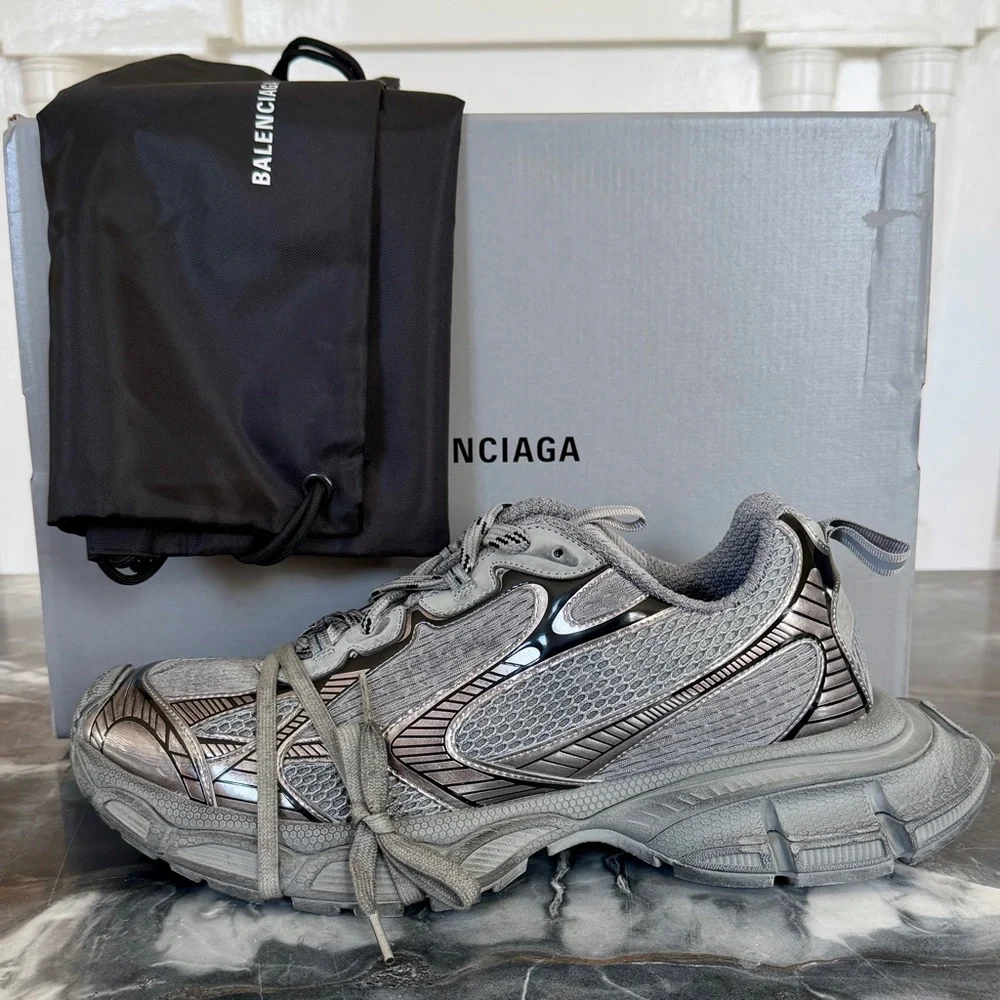 NIB $1,190 Balenciaga 3XL Gray Low Top 734734 Athletic Sneakers Shoe 46/13 Balenciaga 3XL Gray Lace Up Men main image 2